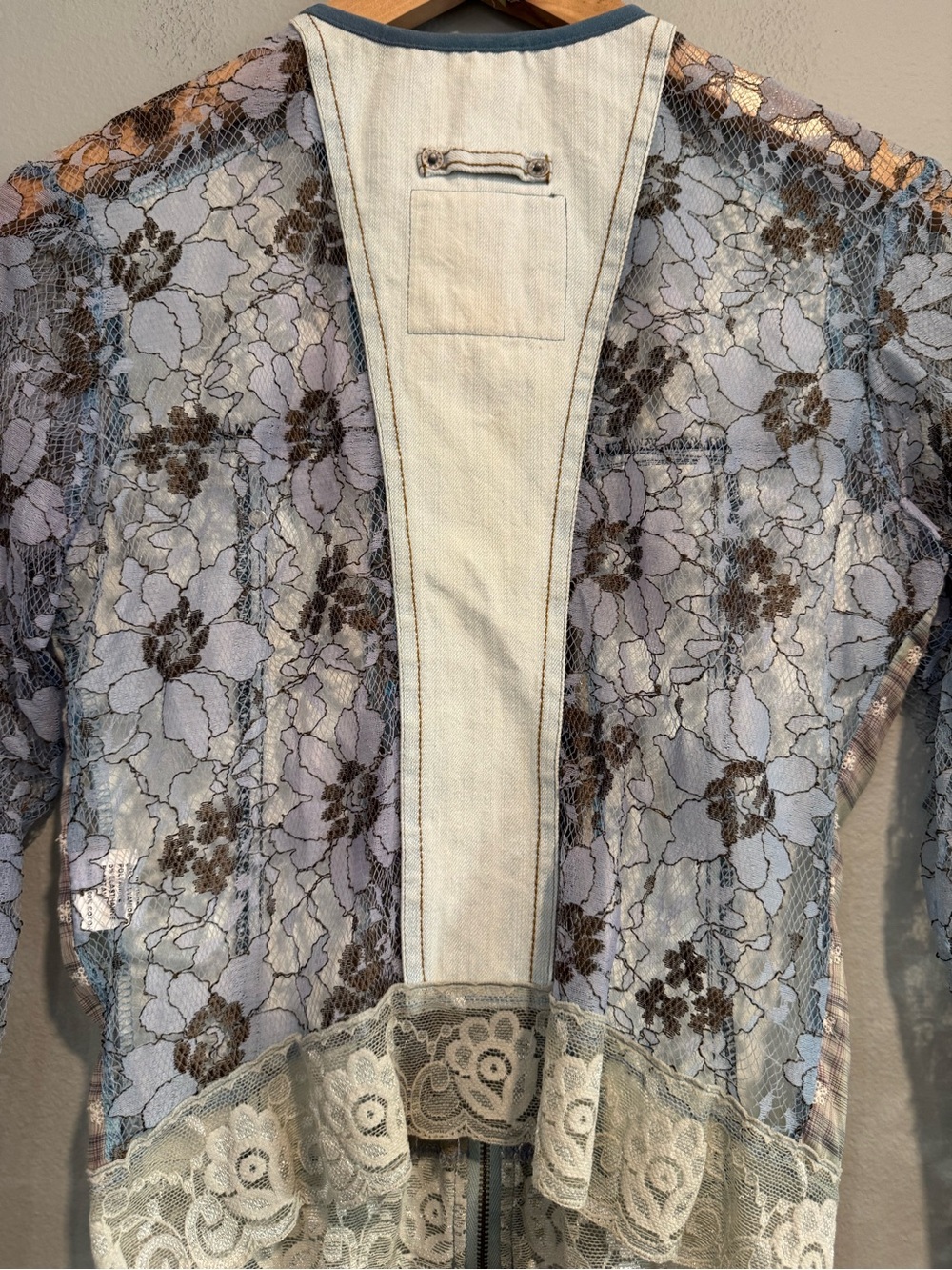 Woo Xoom Paris Vintage Y2K 90s Fairy Lace-Sleeve Jacket S - Picture 8 of 12
